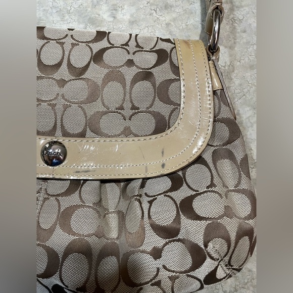 Coach signature Soho pleated Jacquard leather bag - Picture 8 of 10